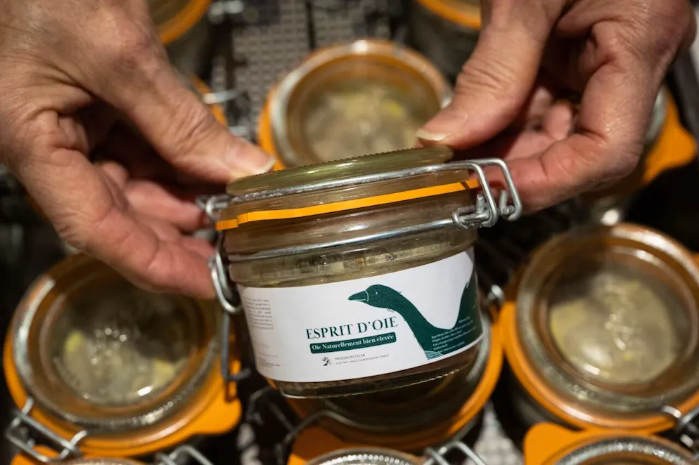 Marcel Metzler a commercialisé cette année 5 à 6 kilos de foie "d'oie naturellement bien élevée".