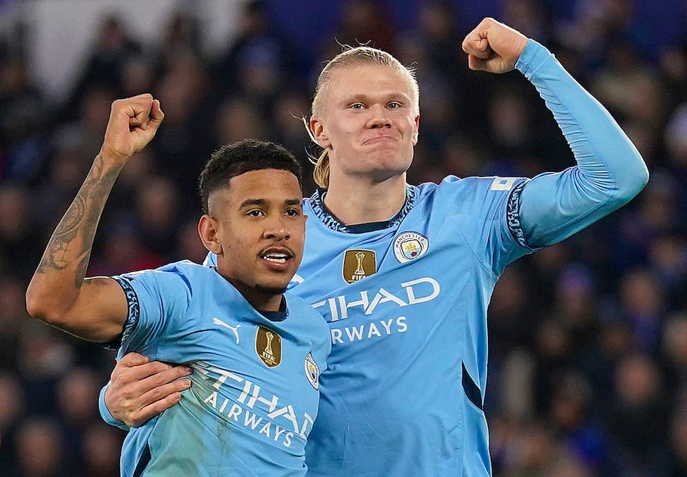 Erleichterung bei Guardiola nach Sieg: «Haben es gebraucht» - Gallery. Erling Haaland (r) und seine Teamkollegen von Manchester City hatten endlich wieder Grund zum Jubeln
