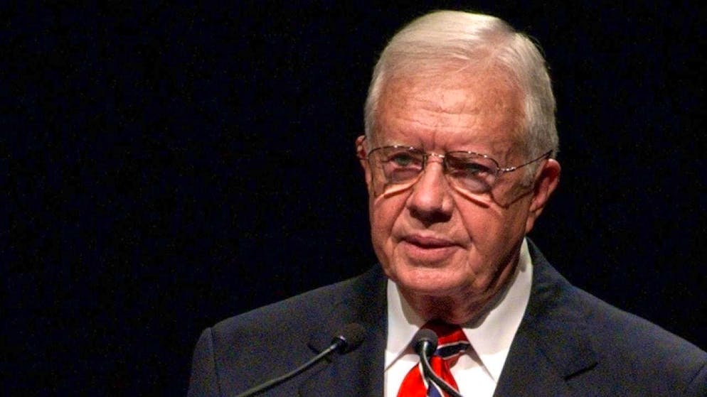 Deceased US President Carter supported the Geneva Initiative - Gallery. Jimmy Carter, former US President and Nobel Peace Prize laureate, speaks during the signing ceremony of the Geneva Initiative in Geneva on Monday, December 1, 2003.