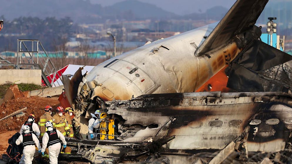 179 morts dans la pire catastrophe aérienne de la Corée du Sud - Gallery. L'avion en provenance de Bangkok a entièrement brûlé dans le crash, à l'exception de la queue.