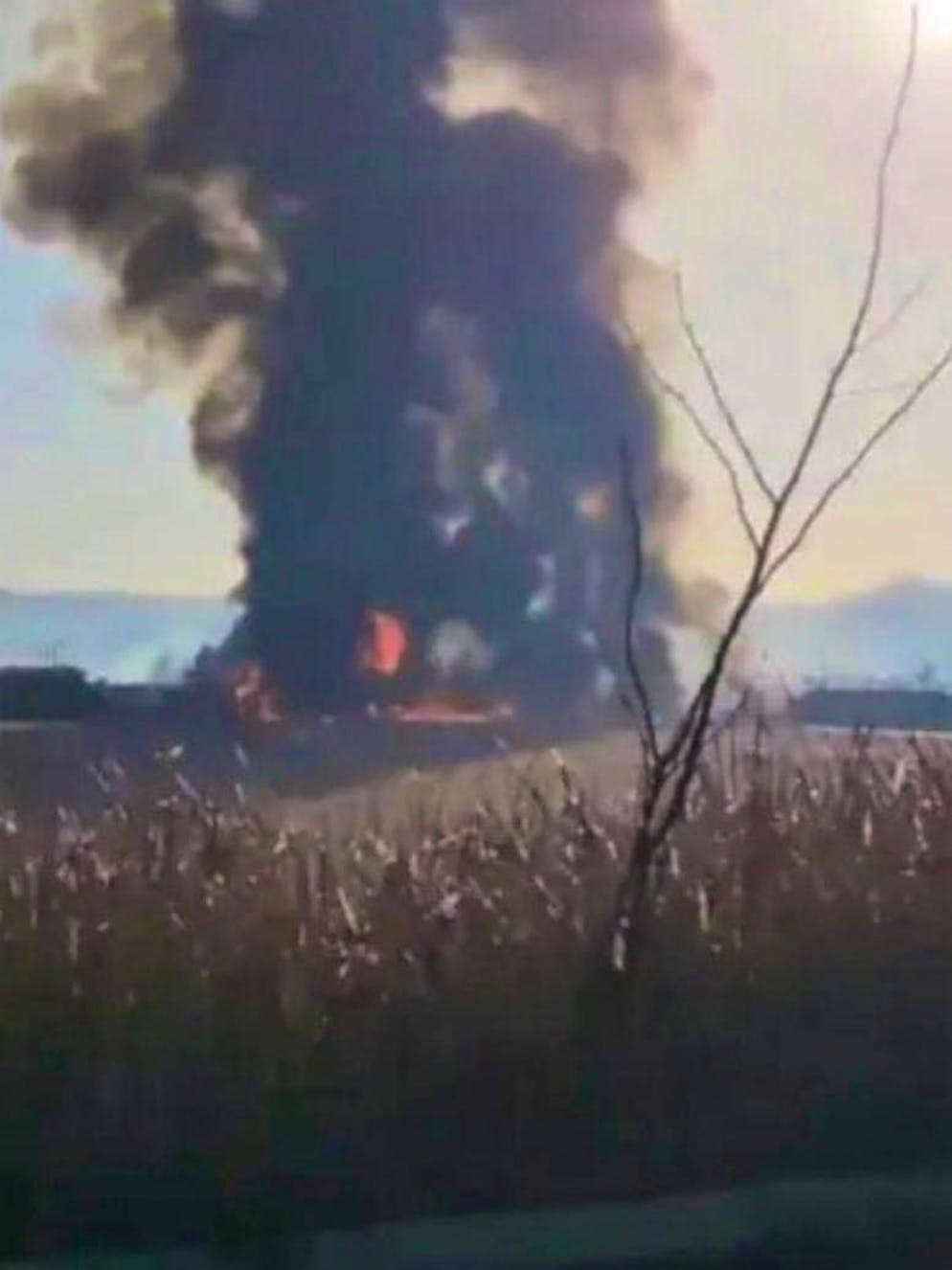 Plane crash in South Korea. Pictures of the accident are circulating on social media.