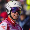 Lukas Feurstein, of Austria, reacts after competing in a men's World Cup super-G ski race, Saturday, Dec. 7, 2024, in Beaver Creek. (AP Photo/Robert F. Bukaty)