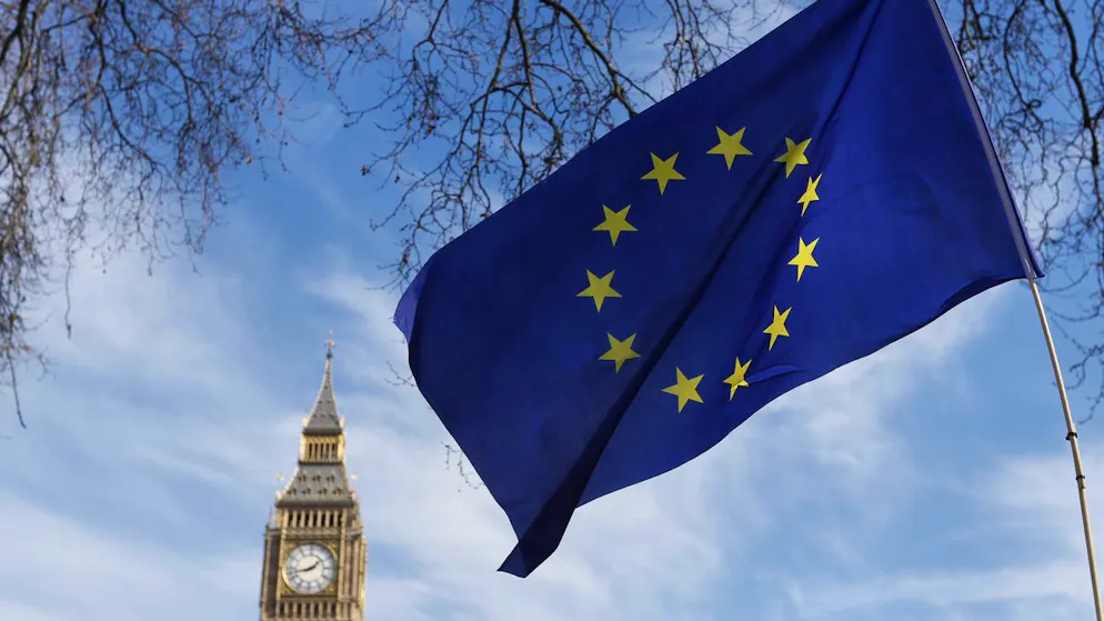 Drapeau européen flottant à Londres