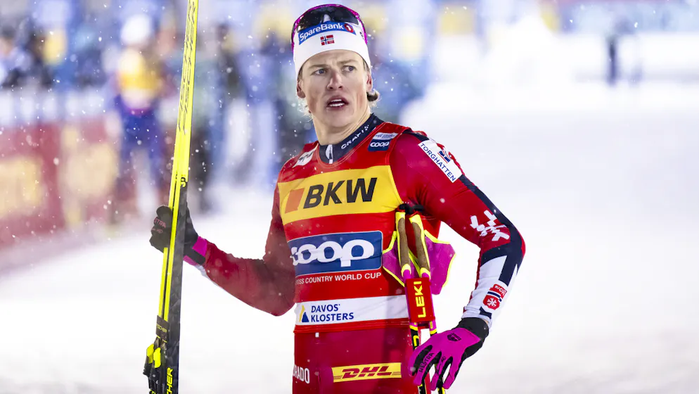 Johannes Hösflot Klaebo n'a pas réussi la passe de trois à Dobbiaco.