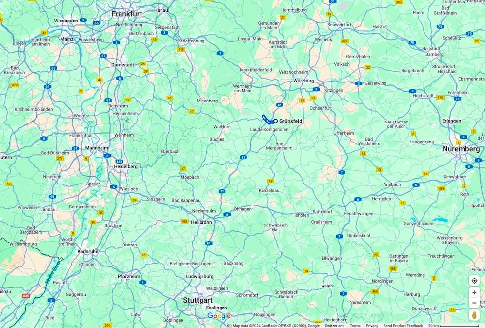 The excavator took approximately this route.