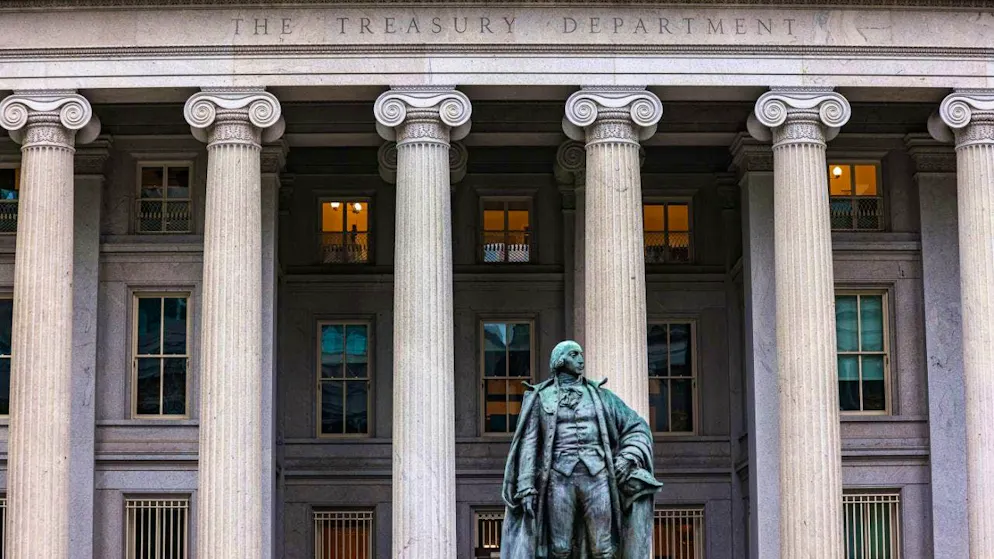ARCHIVE - View of the facade of the Ministry of Finance. Photo: Valerie Plesch/dpa