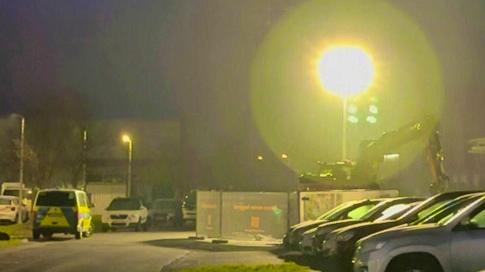 The cordoned-off crime scene inTauberbischofsheim.