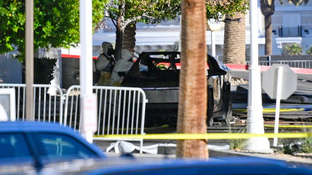 Auf der Ladefläche des abgebrannten Teslas fanden Ermittler verkohlte Reste von Benzinkanistern und Feuerwerkskörpern.