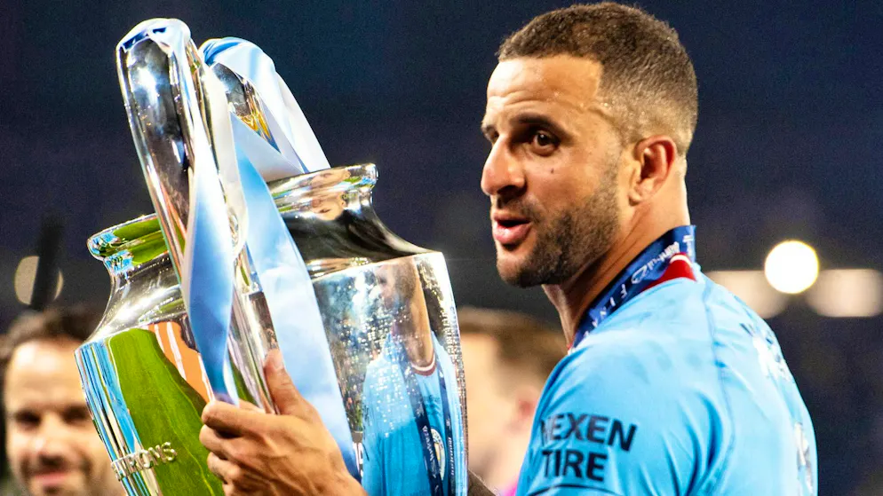 Kyle Walker celebrated great success with ManCity.