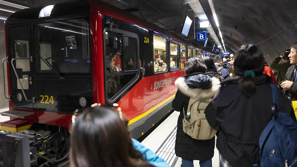 La hausse de 5,1% du nombre de passagers pour la destination "Jungfraujoch - Top of Europe" est la sixième consécutive sur un an (archives).