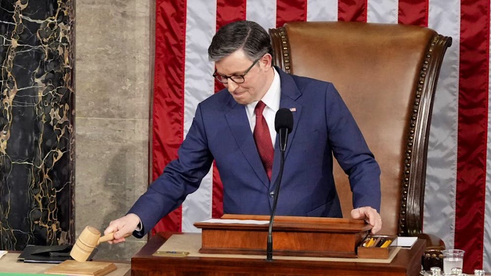 Le speaker Mike Johnson, a échoué à se faire réélire à la présidence de la Chambre des représentants.