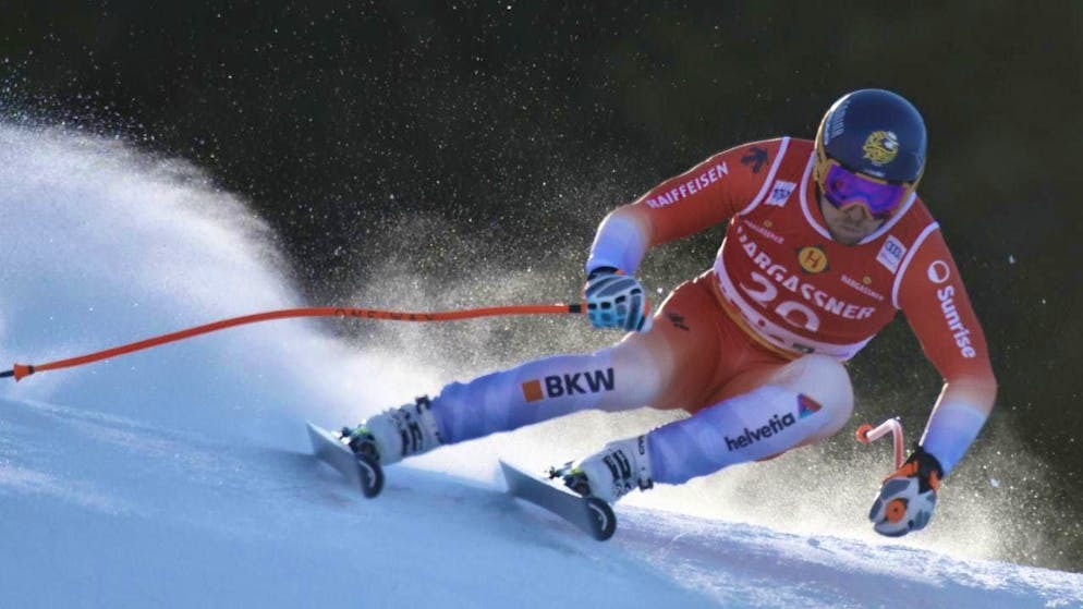 Justin Murisier in the Bormio Super-G at the end of December