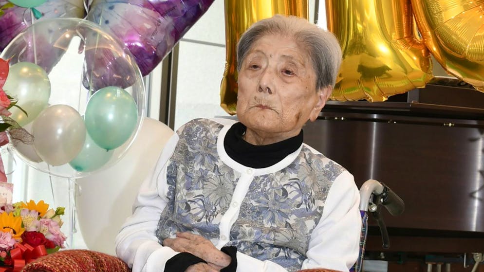 Tomiko Itooka in un'immagine del 23 maggio scorso, quando ha compiuto 116 anni.