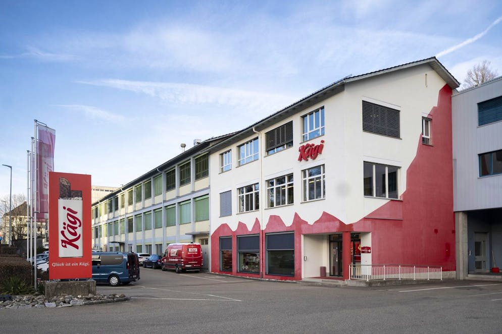 Die Schokoladenfabrik Kaegi Fret fotografiert am Mittwoch, 7. Februar 2024 in Lichtensteig (SG). (KEYSTONE/Gaetan Bally)