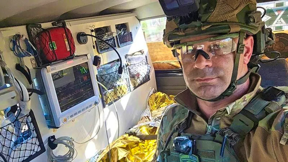 German paramedic Michael in a frontline ambulance