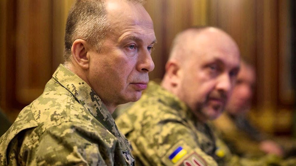ARCHIVE - Colonel General Olexander Syrskyj, Commander-in-Chief of the Ukrainian Armed Forces, at a meeting with the new military leadership team at the Mariinsky Palace in Kiev, Ukraine. Photo: Ukrainian Presidential Office/Zuma Press/dpa