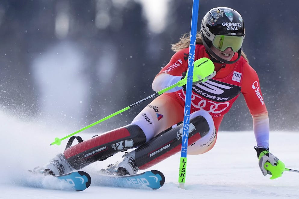 Camille Rast prend la troisième place lors de cette première manche.