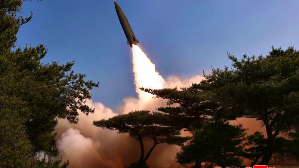 ARCHIVE - This photo provided by North Korea's state news agency KCNA on May 18, 2024 shows the test-firing of a tactical ballistic missile at an undisclosed location in North Korea, according to KCNA. Photo: Uncredited/kcna/dpa/archived image
