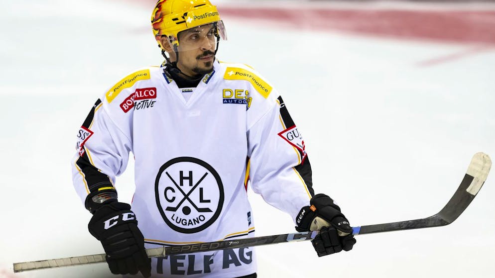 Michael Joly (HCL), sur la glace durant une rencontre de championnat.