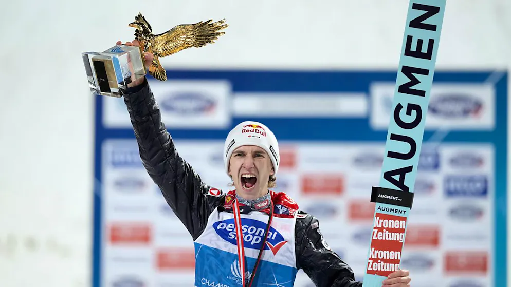 Von drei auf eins im letzten Sprung - Gallery. Der goldene Adler landet bei Daniel Tschofenig