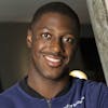 Switzerland's defender Roggerio Nyakossi speaks during an interview with Keystone-ATS journalist ahead 2022/23 UEFA European Under-19 Championship Qualifying Round, in Chavanne-de-Bogis, Switzerland, Monday, September 19, 2022. (KEYSTONE/Salvatore Di Nolfi)