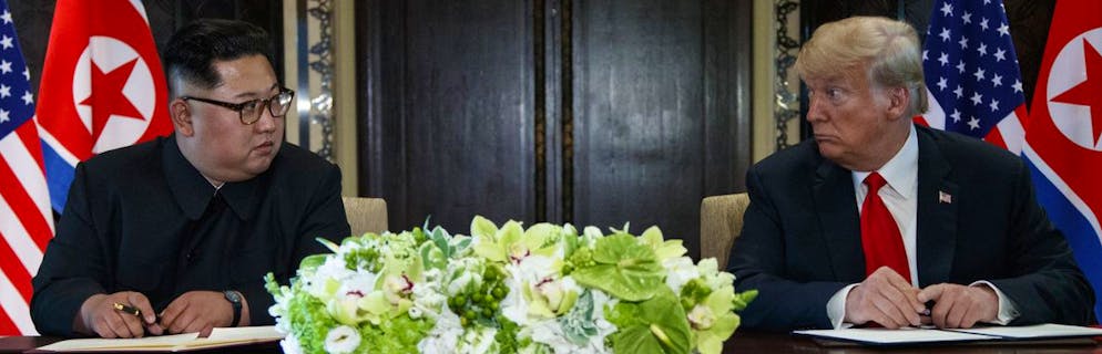 Wer ist hier verrückt? Kim Jong-un und Donald Trump am 12. Juni 2018 in Singapur.
