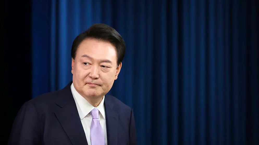 ARCHIV - Der mittlerweile suspendierte südkoreanische Präsident Yoon Suk Yeol. Foto: KIM HONG-JI/Pool Reuters/AP/dpa/Archivbild