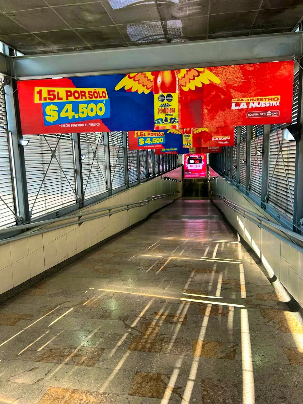 Bogotà. Futuristic bus station in Bogotá. Public transport works perfectly in Colombia.