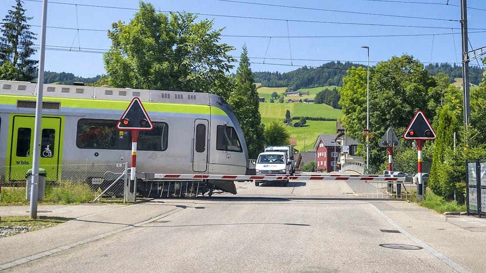Ein Zug der BLS in Schüpfheim LU. (Archivaufnahme)