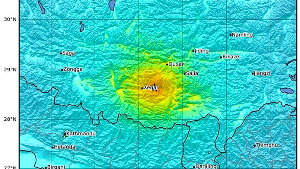 Un puissant séisme fait au moins 95 morts au Tibet - Gallery. Le séisme a frappé le canton chinois peu densément peuplé de Dingri, situé près de la frontière sino-népalaise.