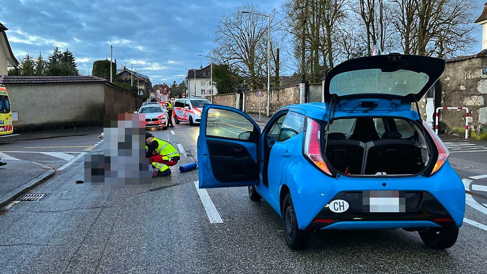 Die Unfallstelle auf der Höhe Fialastrasse/Grimmengasse im Nordosten Solothurns.