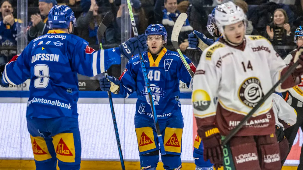 La joie d'Andreas Wingerli et des Zougois, qui ont dominé le GSHC 7-4.