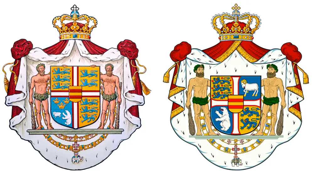 Links das alte Wappen, rechts das neue, das seit dem 20. Dezember 2024 gilt.