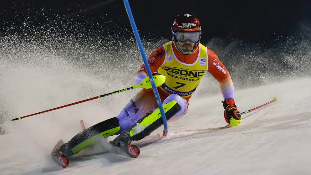 Slalom de Madonna di Campiglio. Loïc Meillard sur le podium provisoire, les autres Suisses loin du compte
