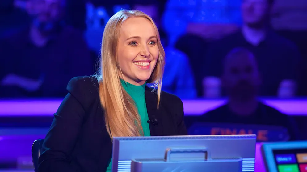 Die Urologin Paula Menold sorgt in der RTL-Show «Wer wird Millionär?» für Erheiterung bei Moderator Günther Jauch.