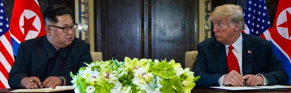 Kim Jong-un e Donald Trump a Singapore il 12 giugno 2018.