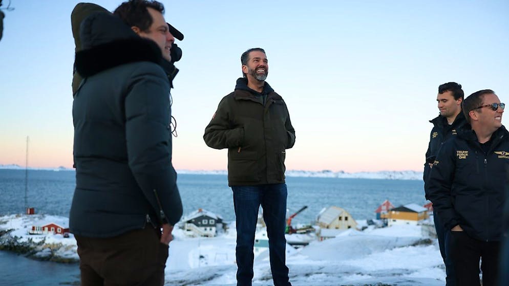 Donald Trump Jr. in visita in Groenlandia, il 7 gennaio. (Foto archivio)