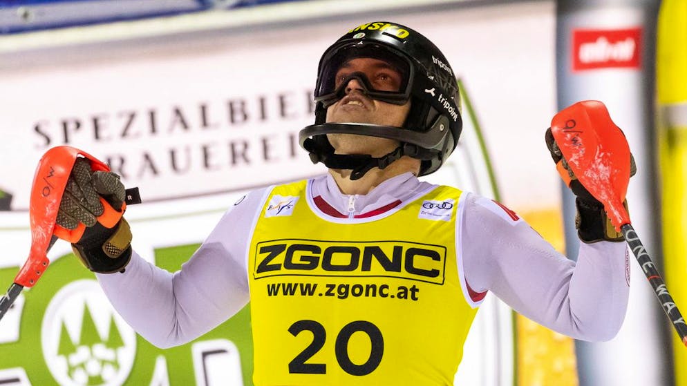 Sein grösster Triumph: Albert Popov gewinnt den Nachtslalom in Madonna di Campiglio.