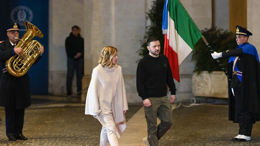 La Presidente del Consiglio italiana, Giorgia Meloni, ha incontrato questa sera a Palazzo Chigi il Presidente dell'Ucraina, Volodymyr Zelensky.