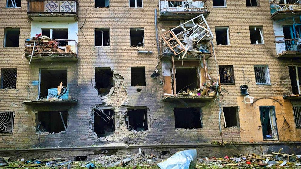HANDOUT - A destroyed residential building in the Kherson region. Photo: Uncredited/Kherson Regional Military Administration/AP/dpa/Archive photo
