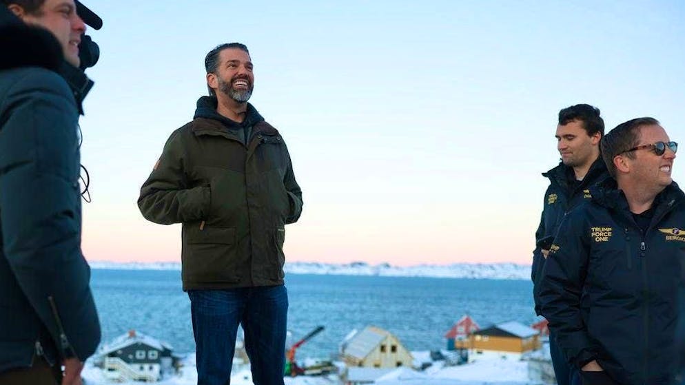 Come to stay? Donald Trump Jr. visits Greenland's capital Nuuk on January 7.
