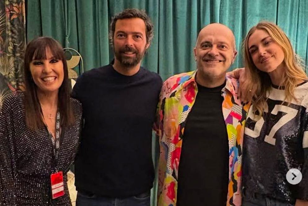 Chiara Ferragni e Giovanni Tronchetti Provera insieme a Max Pezzali e a sua moglie