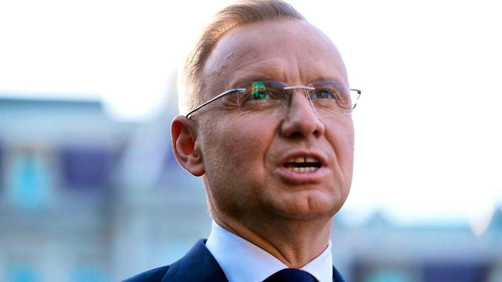 ARCHIVE - Andrzej Duda, President of Poland, speaks to reporters. Photo: Andrew Harnik/AP/dpa/Archive photo