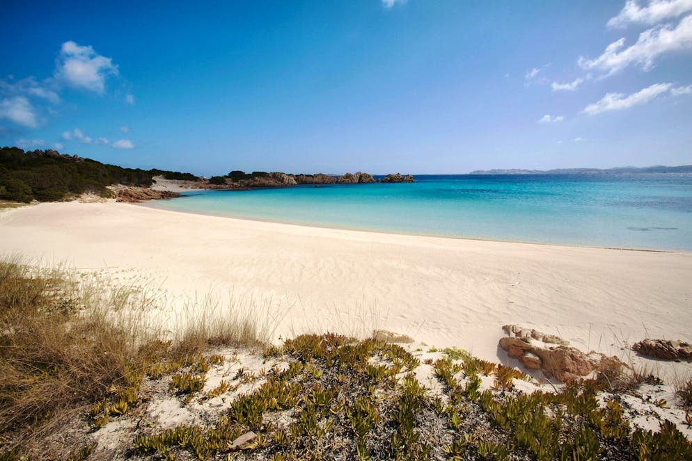 La plage rose de l'île sarde de Budelli. L'écologiste Mauro Morandi y a vécu pendant plus de 30 ans.
