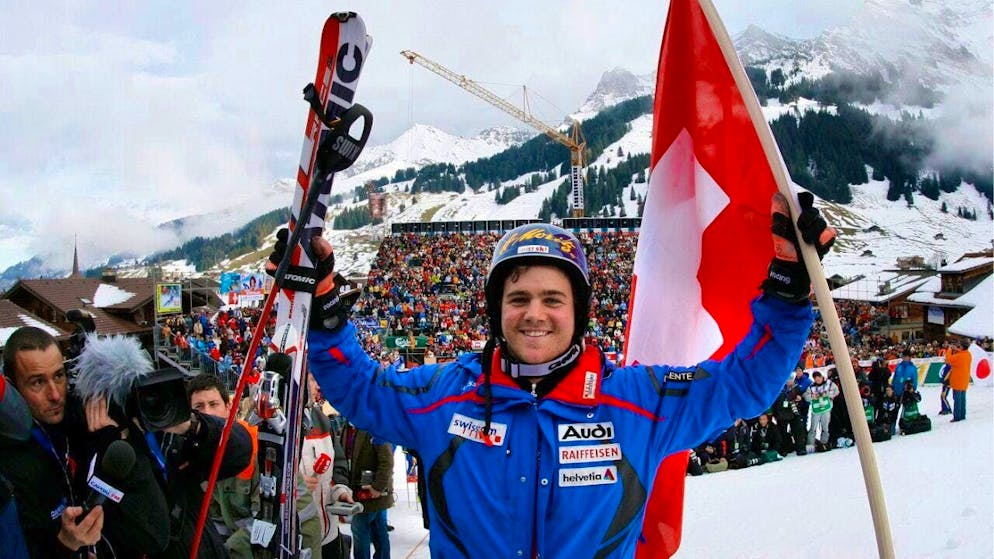 Of favorites, a triple victory and a sensation - Gallery. Marc Berthod sensationally wins the slalom on the Chuenisbärgli in 2007 - with bib number 60