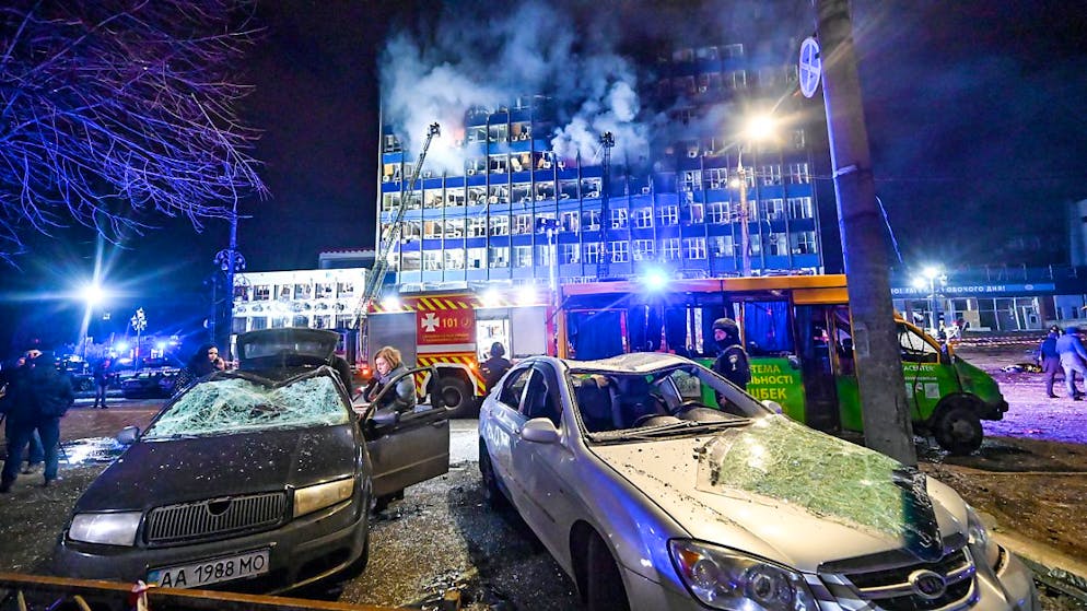 Zerstörungen nach einem Luftangriff in Saporischschja. Foto: -/Ukrinform/dpa