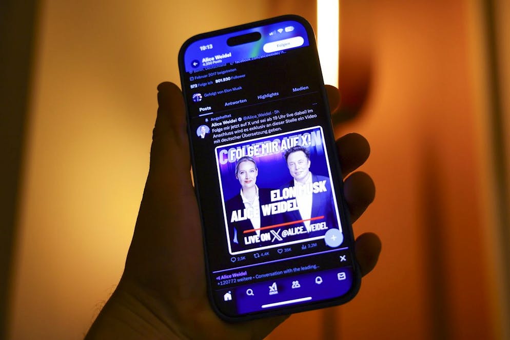 L'homme d'affaires américain Elon Musk a invité Alice Weidel, coprésidente et principale candidate aux élections fédérales du parti Alternative pour l'Allemagne (AfD), à une interview sur sa plateforme de médias sociaux X (archives).