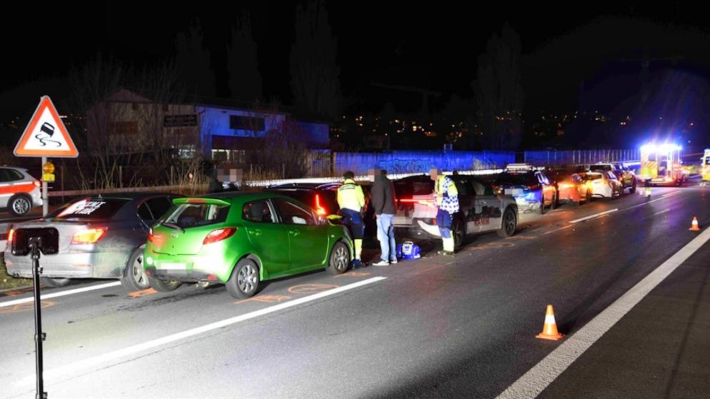 Le auto coinvolte nell'incidente a Zizers (GR).