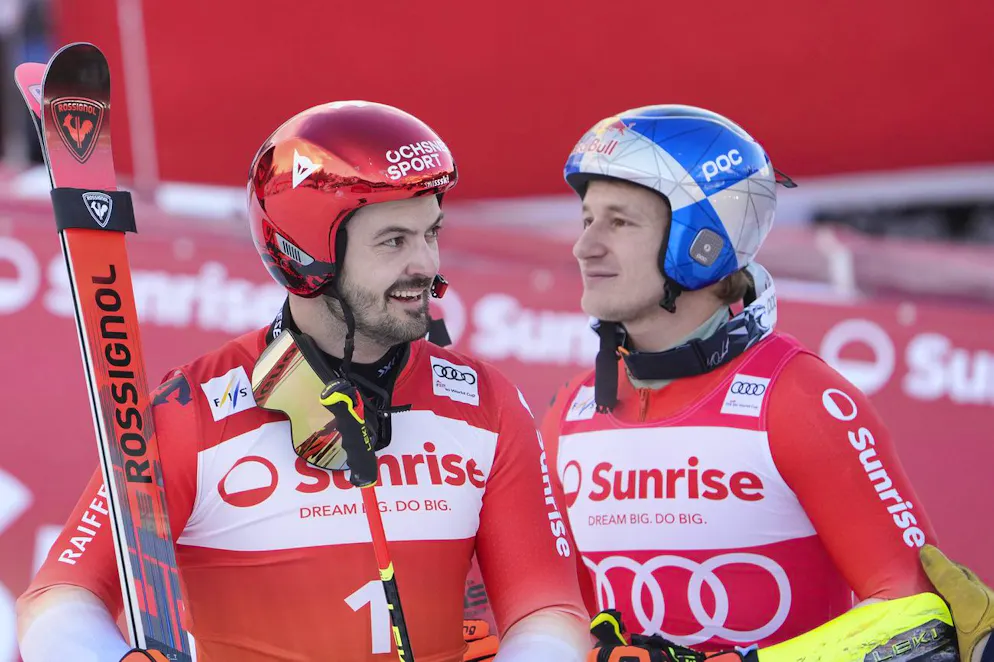 Primo dopo la prima manche, Loïc Meillard ha dovuto cedere il passo all'amico e rivale Marco Odermatt. 