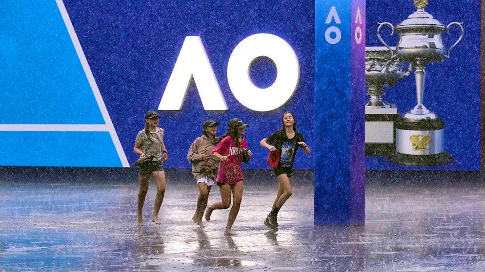 Escape to the dry: The Australian Open kicks off wet and stormy